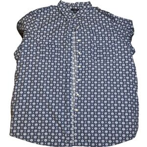Lands'‎ End Floral Print Button Down Shirt - Relaxed Fit - Plus Size 24W-26W 3XL